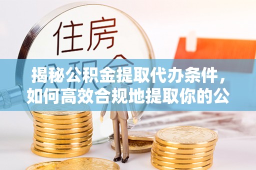 沅陵揭秘公积金提取代办条件，如何高效合规地提取你的公积金