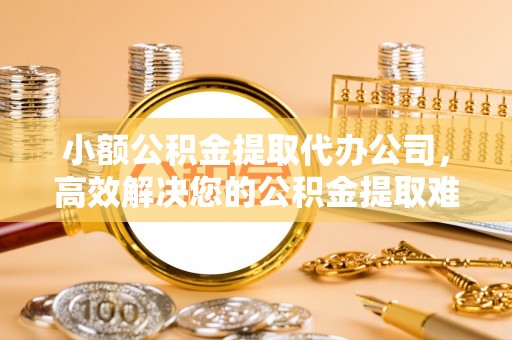沅陵小额公积金提取代办公司，高效解决您的公积金提取难题