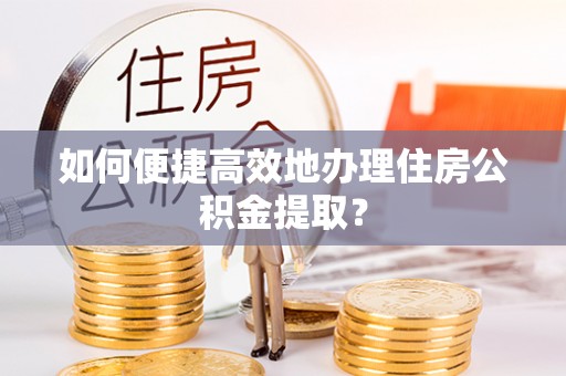 沅陵如何便捷高效地办理住房公积金提取？